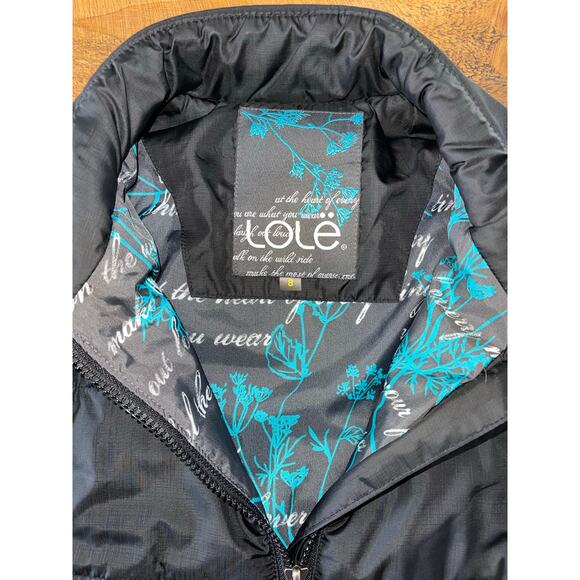 Womens Black LOLE Medium Weight Winter Fall Puffer Coat Jacket Full Zip Size 8 - Picture 2 of 9